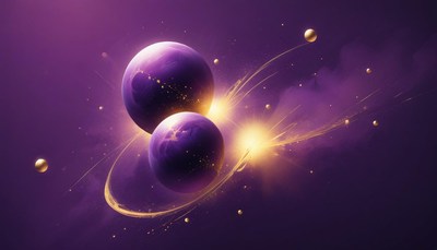 Purple planets in cosmic dance