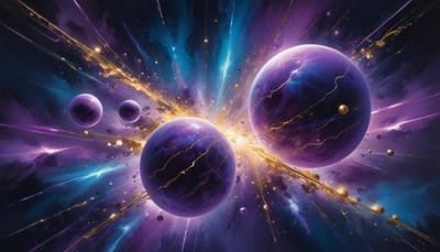 Cosmic collision in deep space