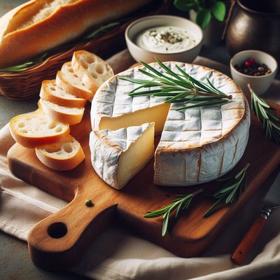 Camembert cheese and bread
