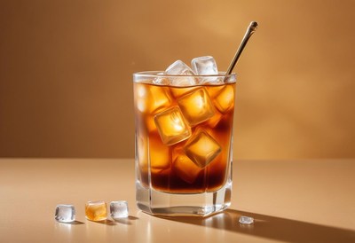 Iced coffee in glass