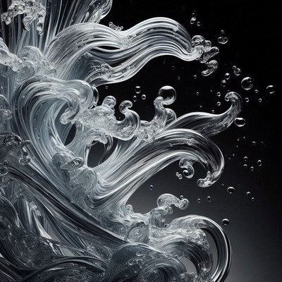 Abstract liquid waves