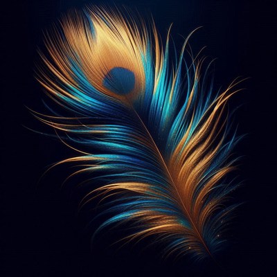 Peacock feather close-up