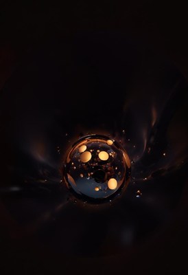 Light through a glass sphere