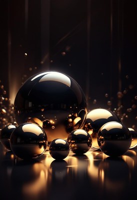Shiny spheres in dark setting