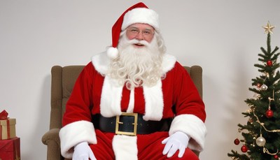 Santa claus sitting in a chair