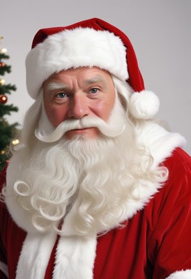 Santa claus portrait with white beard