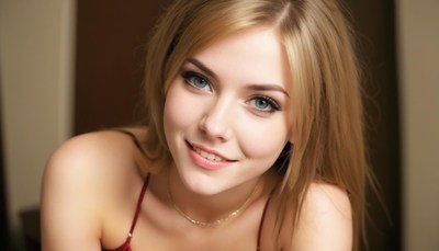 Woman smiling close up portrait