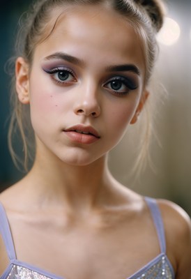 Young girl with makeup