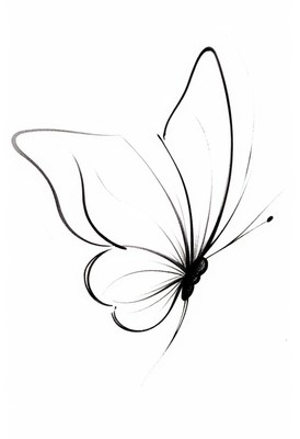 Line drawing of a butterfly