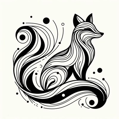 Abstract fox illustration
