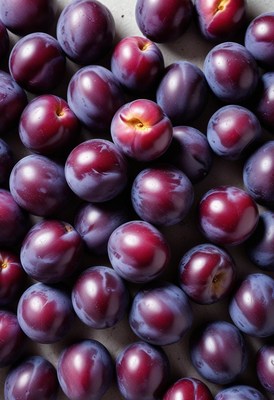 Closeup of ripe plums