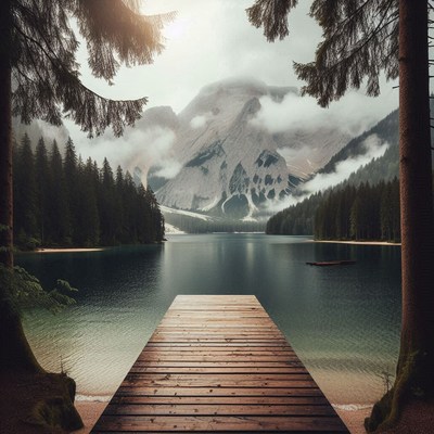 Mountain lake dock