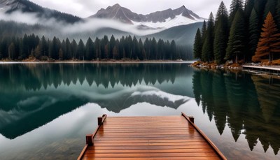 Mountain lake dock