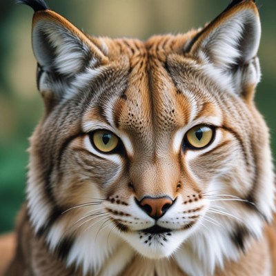 Close up of a lynx's face