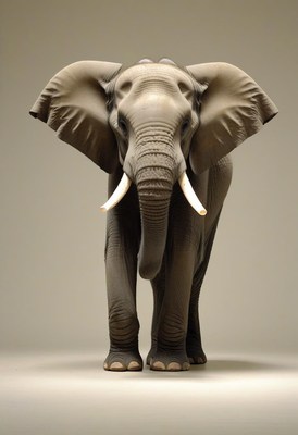 Elephant walking towards camera