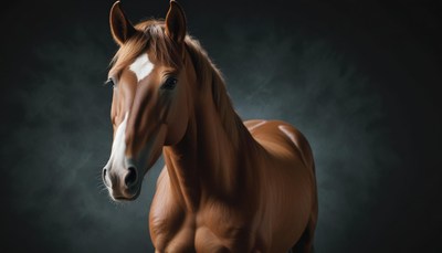 Brown horse portrait