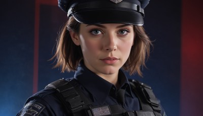 Female officer in uniform