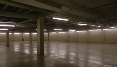 Empty warehouse interior