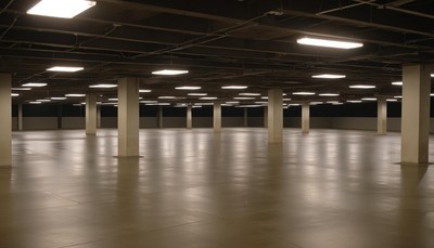 Empty warehouse interior