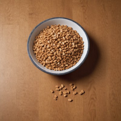 Bowl of toasted fenugreek seeds