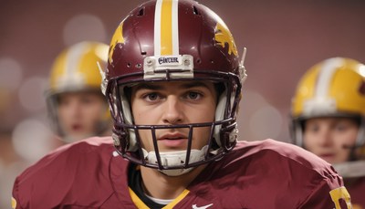 Football player in uniform