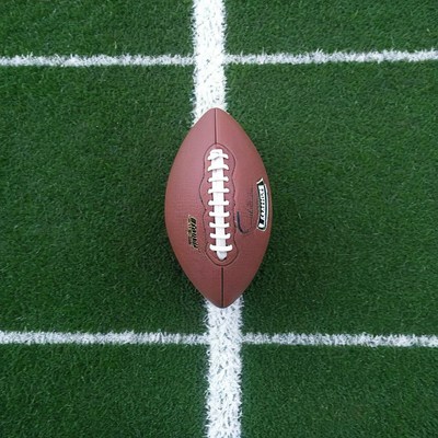 Football on field lines