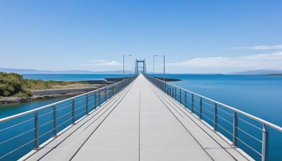 Bridge over water in iceland