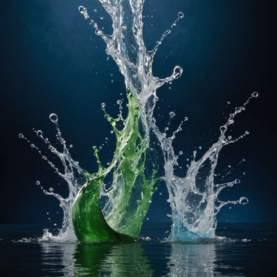 Water splash abstract