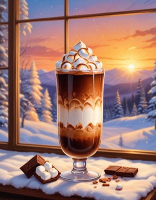Hot chocolate by the window