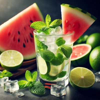 Watermelon mint cocktail