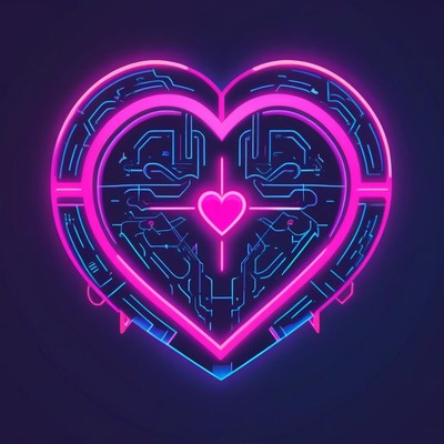 Neon heart circuit design