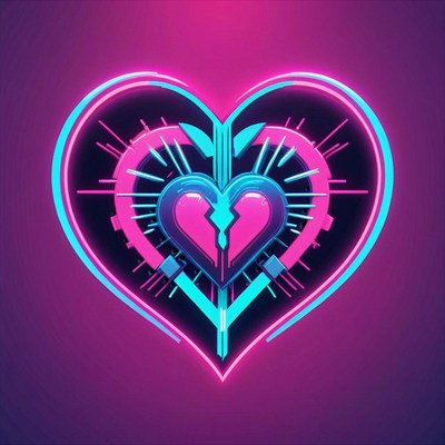 Neon heart design