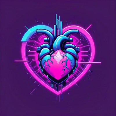 Neon heart illustration