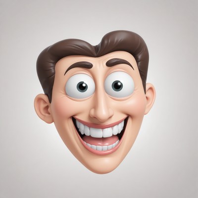 3d cartoon man smiling