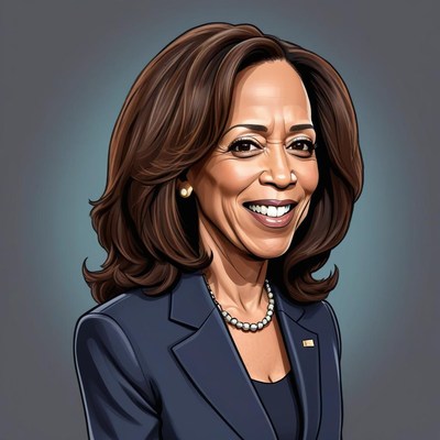 Kamala harris portrait illustration