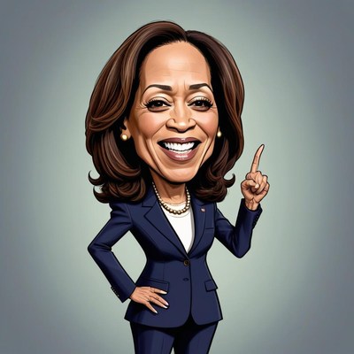 Caricature of kamala harris
