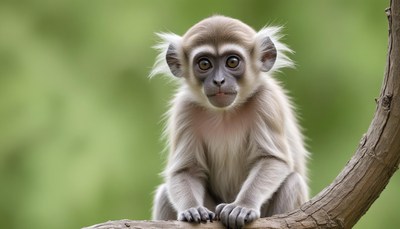 Young monkey on a branch