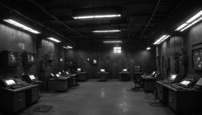Abandoned underground computer room