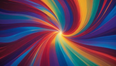 Abstract rainbow swirl
