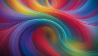 Abstract rainbow swirls