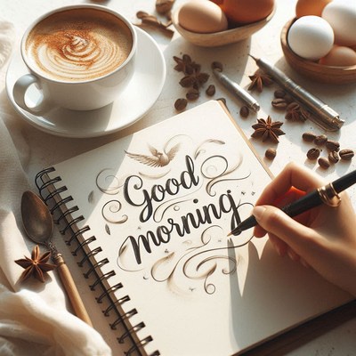 Hand lettering good morning