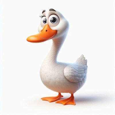 Cute cartoon duck illustration