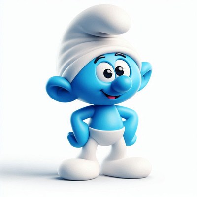 Smurf standing with hands on hips