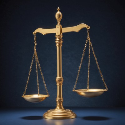 Golden scales of justice