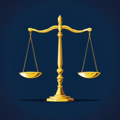 Golden scales of justice