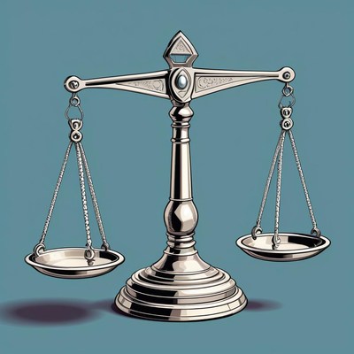 Silver scale on blue background