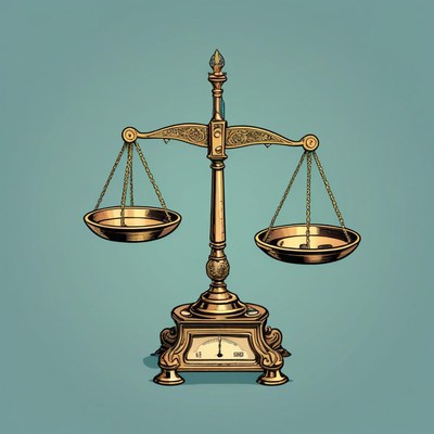 Golden scales of justice
