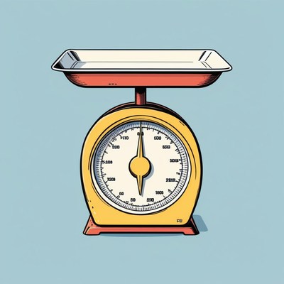 Vintage kitchen scale illustration