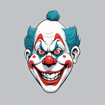 Scary clown illustration