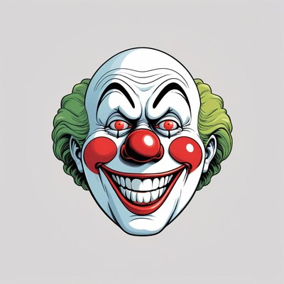 Scary clown illustration